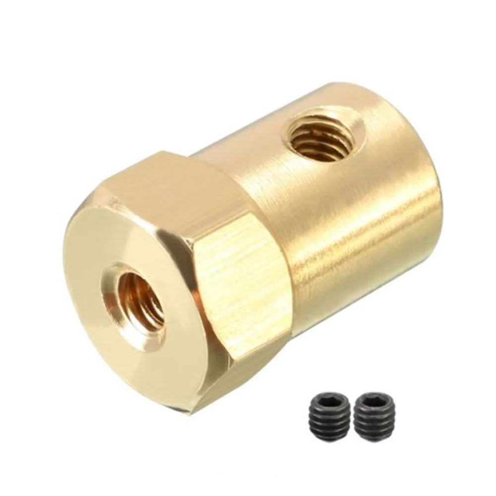 3mm Wheel Connector / DC Gear Motor Hex Coupling/for Robot Robotics with Screws_1