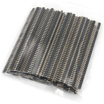 40 Pin Berg Strip Female Rounded Hole Type pins spaced at 2.54mm 100Pcs-1