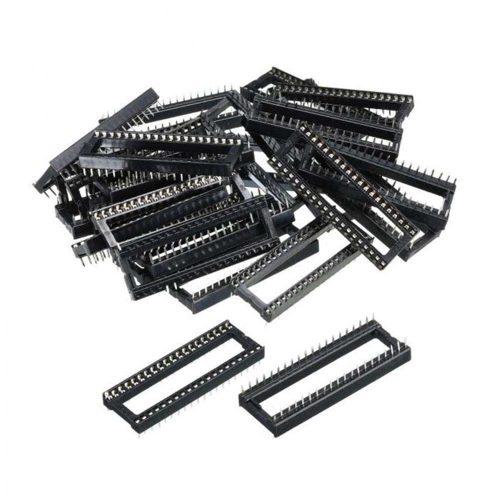 40 Pin DIP IC Base Pitch Width 15.24mm and pins spaced at 2.54mm 100Pcs_100