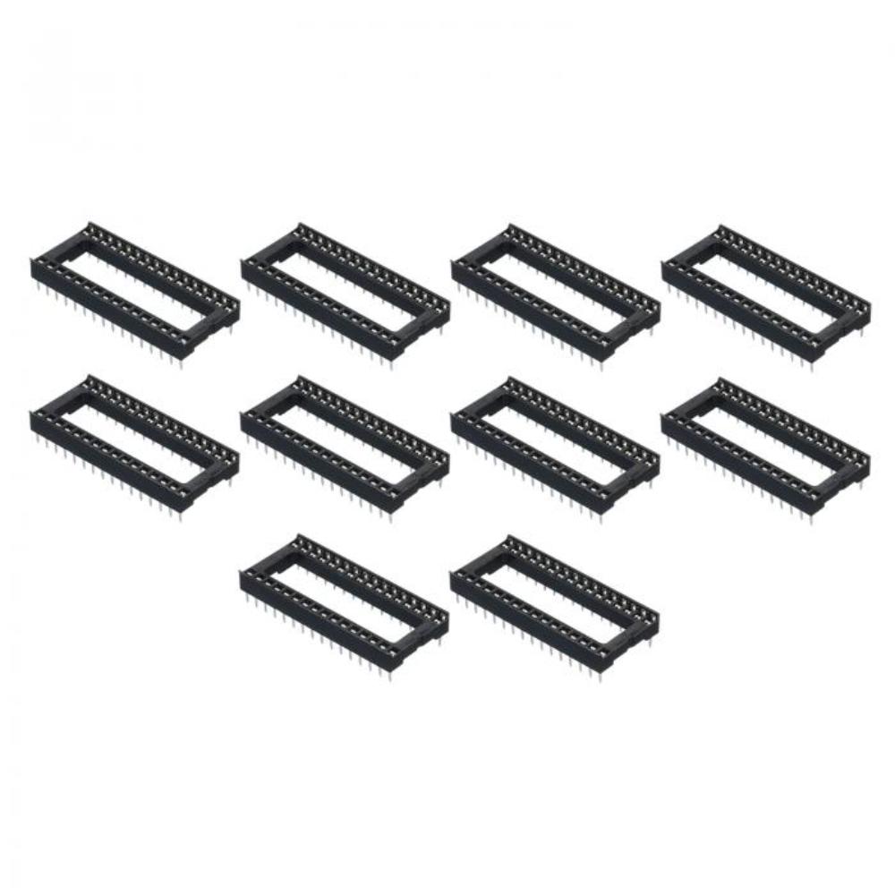 40 Pin DIP IC Base Pitch Width 15.24mm and pins spaced at 2.54mm 10 Pcs-1