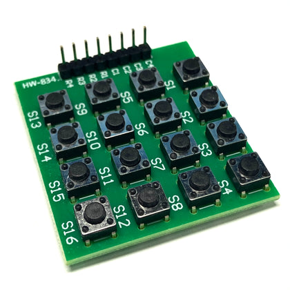 4x4 Matrix 16 Keypad Keyboard Module 16 Button 8 Pin HW-834