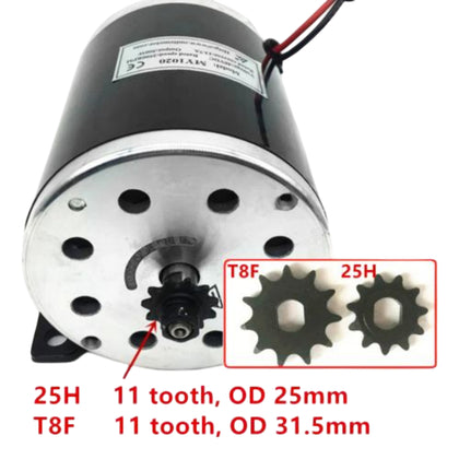 48V 1000W 3000RPM MY1020 EBIKE Brush Motor_1
