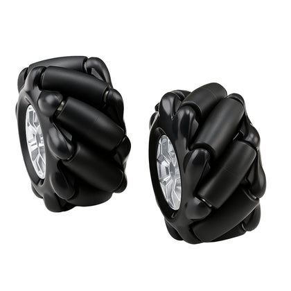 48mm black mecanum wheel left-right pair