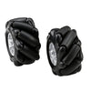 48mm black mecanum wheel left-right pair