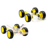 4 WD Smart Car Transparent Chassis single layer For Robot Car/tracking car With battery box