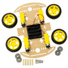 4 WD Smart Car Transparent Chassis single layer For Robot Car/tracking car With battery box_1