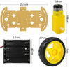 4 WD Smart Car Transparent Chassis single layer For Robot Car/tracking car With battery box_3