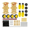 4 WD Double Layer Smart Car Transparent Chassis For Robot Car/tracking car With battery box_1