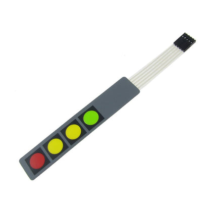 4 Switch Keypad Membrane Switch DIY Keyboard Red/Yellow/Green