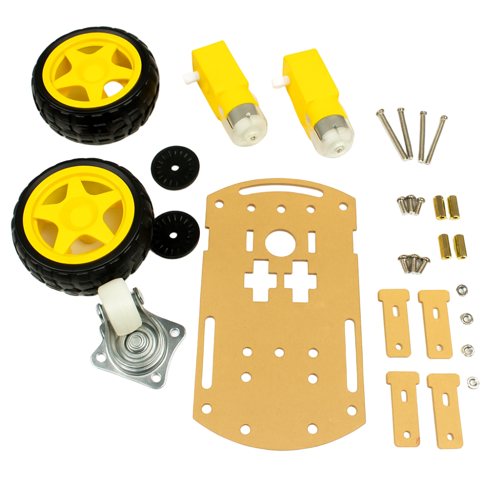 Transparent Chassis 2 Wheel Robot Chassis Transparent Acrylic Kit for DIY Robots