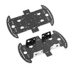 insulated aluminum 4wd robot chassis black with motor brackets