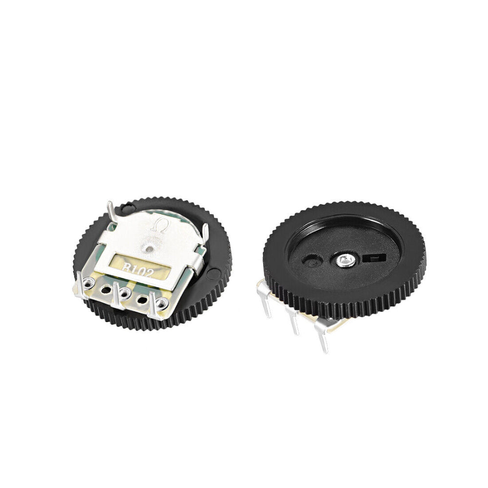Sourcing Map B503 50K Ohm Potentiometer – 1 Stück, Kohlefilm, Einfach Lineare Regelung, Rändelbare Welle, 5 Anschlüsse