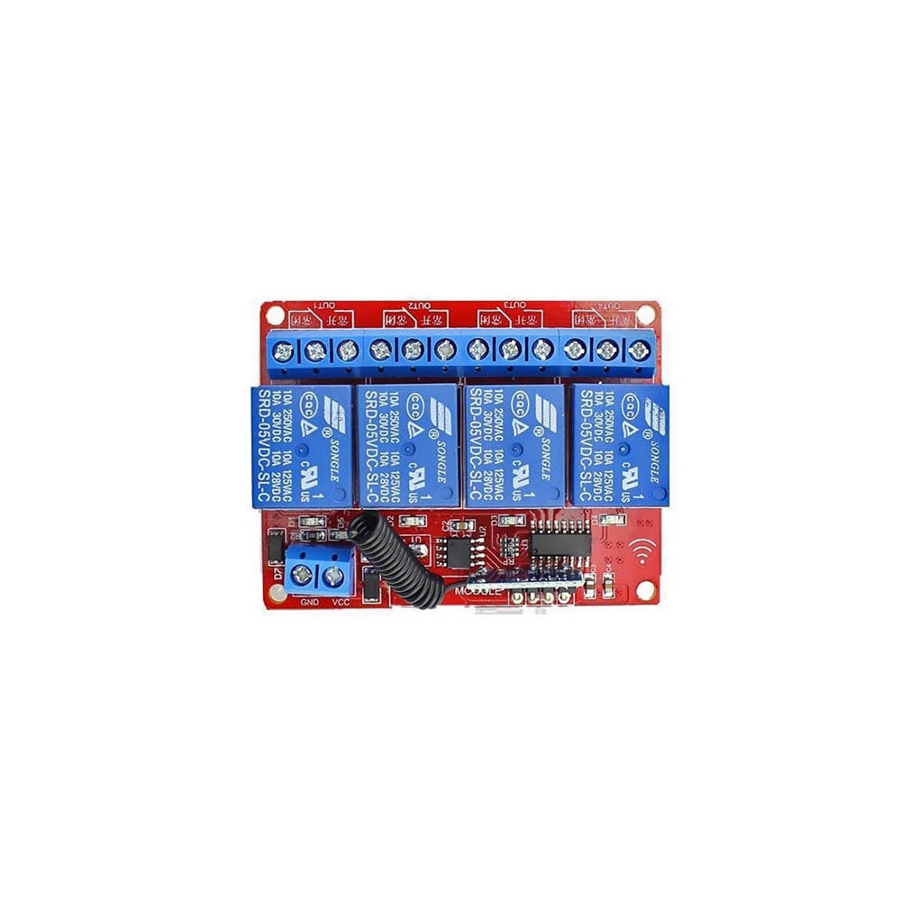 5v Remote Control Switch 5V 4-Channel RF 315MHz Wireless Control Switch with Remote