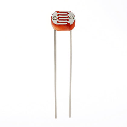 Front view of 5mm 5537 light dependent resistor sensor
