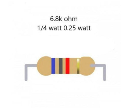 6.8KOhm_K 1/4 W