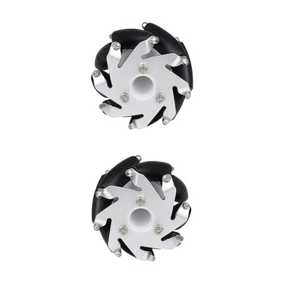 60mm aluminium Mecanum wheel black silver