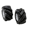 60mm black mecanum wheel left-right pair