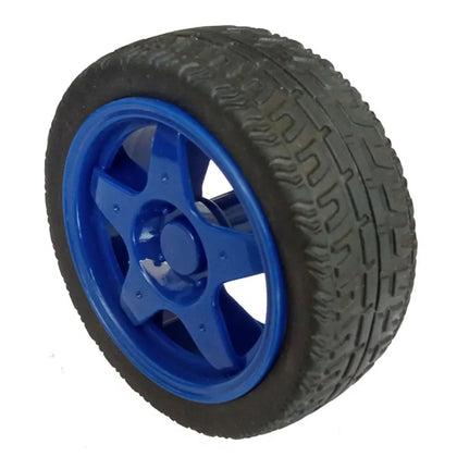 Blue 65mm TT BO Motor Robot Wheel