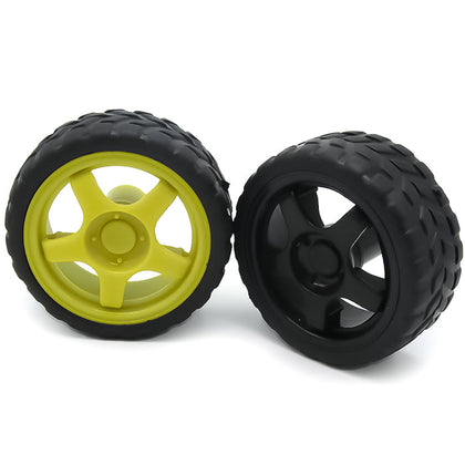 65mm TT BO Motor Robot Wheel Yellow