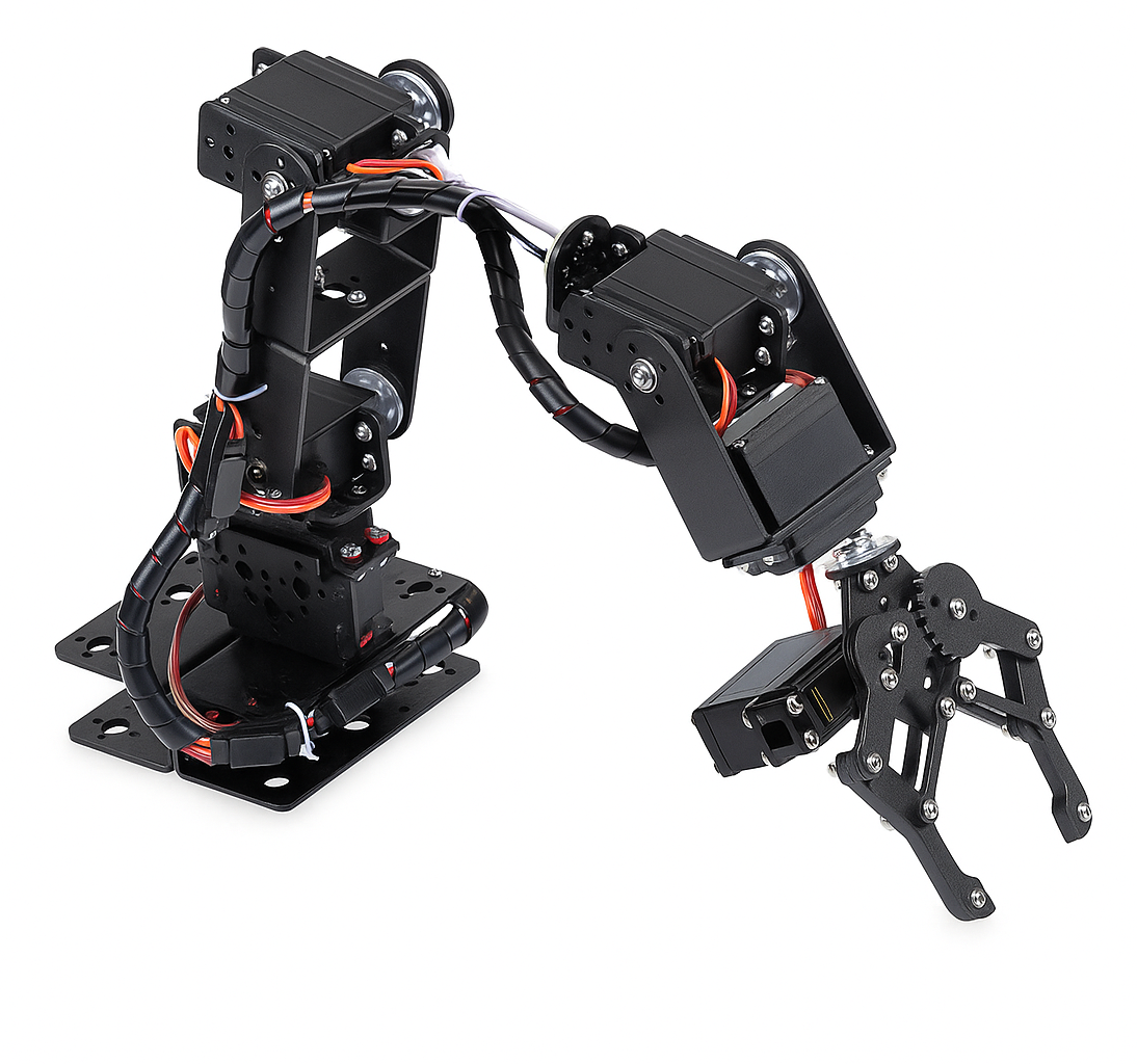 6DOF Metal Robot Arm with Mechanical Clamp Claw Without Servo