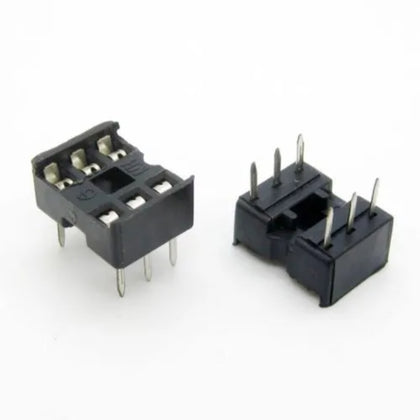 6 Pin DIP IC Base Pitch Width 7.62mm and pins spaced at 2.54mm -2