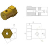 7mm hex coupling adapter for robot wheels_drawing