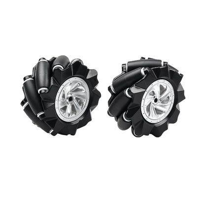 80mm omnidirectional wheels robot left view