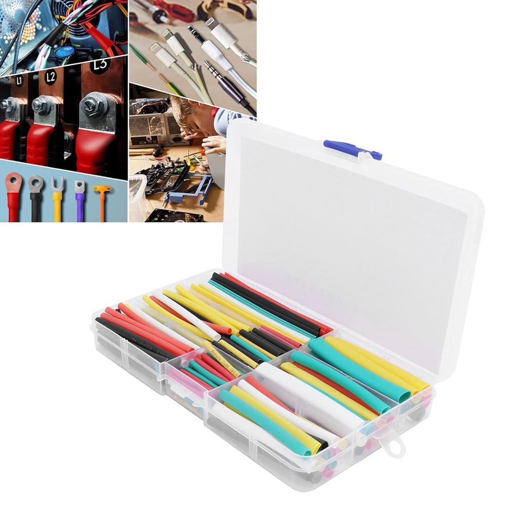 84 Piece Color Heat Shrink Tubing Set (Boxed) Assorted Sizes & Colors