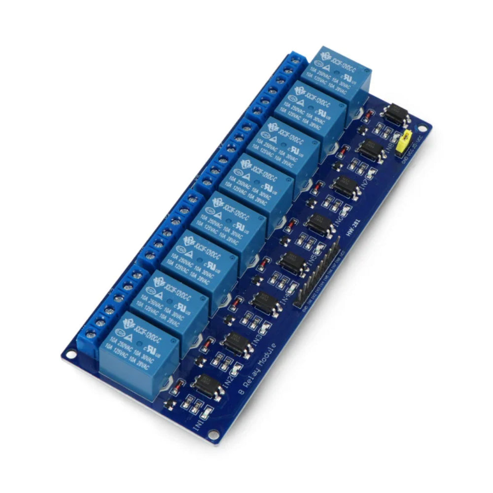 8-Channel Optocoupler Module - Converts 24V Signals To 5V For PLC & Arduino