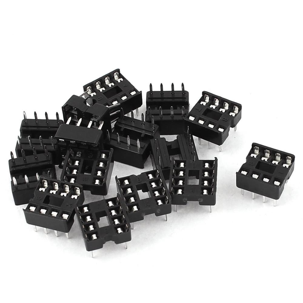 8 Pin DIP IC Base Pitch Width 7.62mm and pins spaced at 2.54mm 10Pcs-1