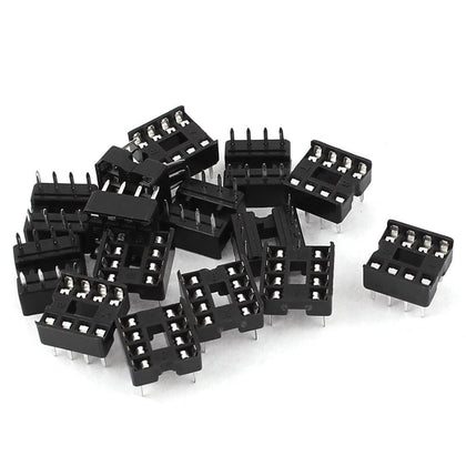 8 Pin DIP IC Base Pitch Width 7.62mm and pins spaced at 2.54mm 10Pcs-1