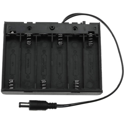 6 x AA Black Battery Holder Box front image