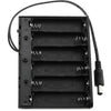 6 x AA Black Battery Holder Box