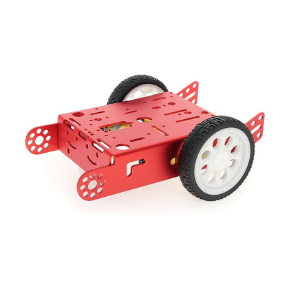Red 2WD Aluminum Alloy DIY Robot car chassis Kit _1