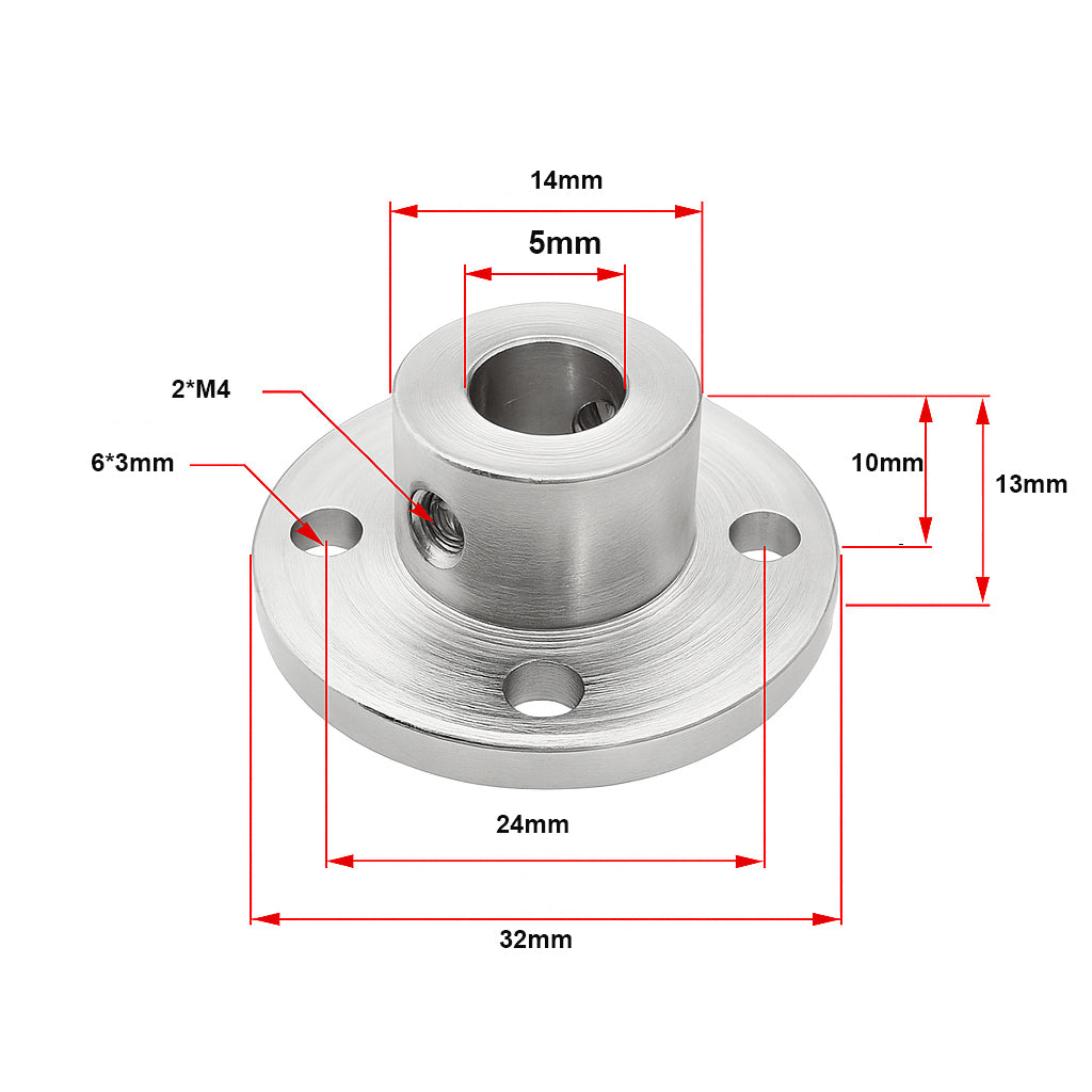 Robotics mecanum wheel flange connector 5mm_drawing
