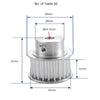 BF XL20 Synchronous Wheel Pulley Teeth 20 Hole 5mm