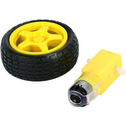 BO Gear Motor and Wheel Assembly Dual Shaft Motor For DIY Robots