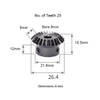 1 Module 25 teeth Bevel gear 90 degree bevel gear carbon steel