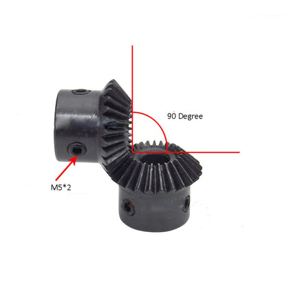 Bevel gear 90 degree bevel gear carbon steel 1.5 moldule 20 teeth-2