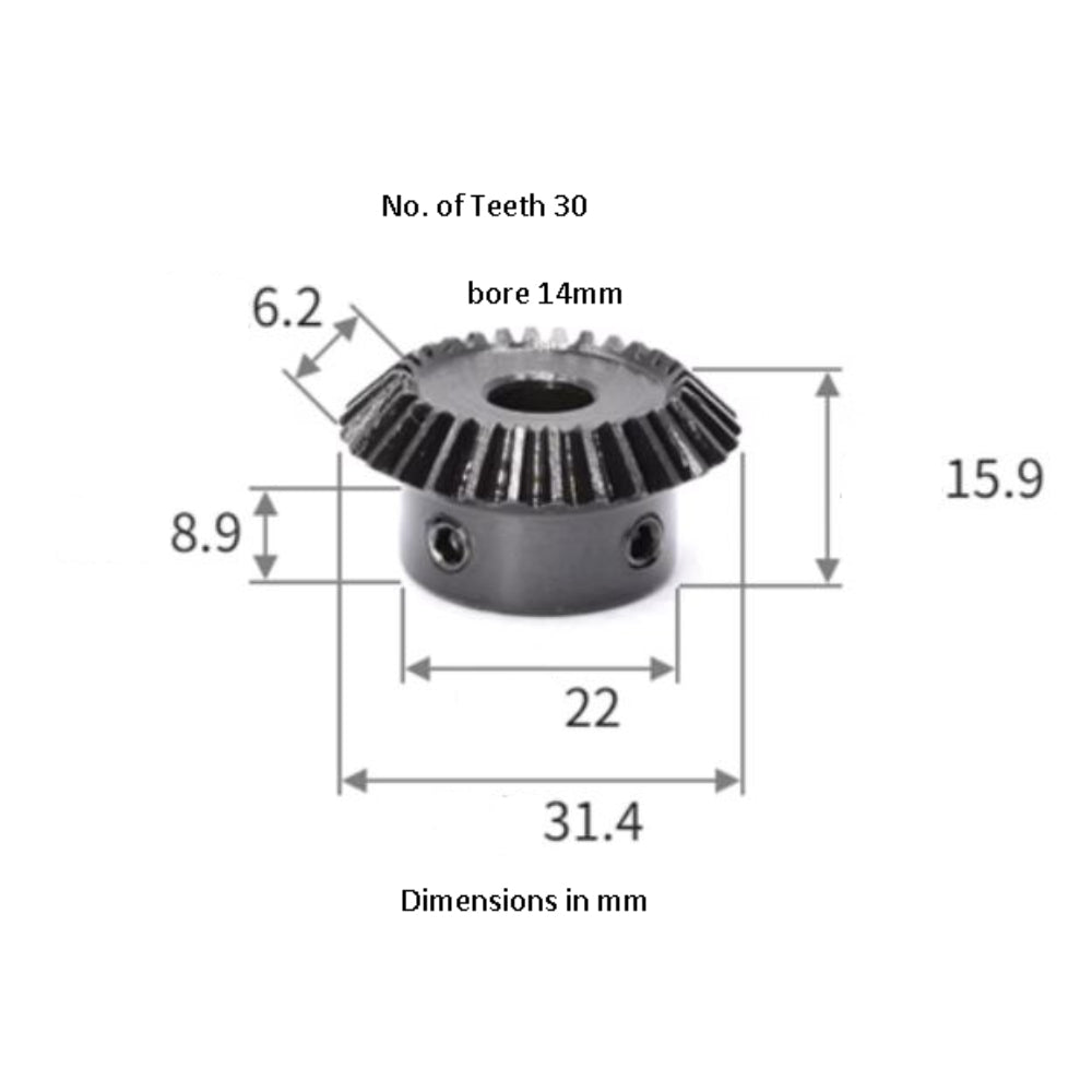 bevel gear angle 1 Module 30 teeth Bevel gear 90 degree Bevel gear carbon steel
