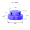 Blue Spur Nylon Gear 1 Moldule 16 teeth Hole 4mm-2