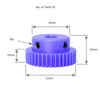 Blue Spur Nylon Gear 1 Moldule 50 teeth Hole 5mm_drawing