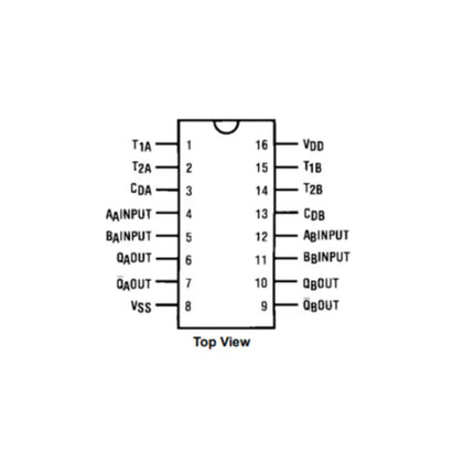 CD4538 - Dual Precision Monostable Multivibrator IC Small chip _1