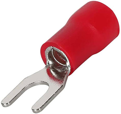 Insulated Copper Crimp Cable Connector Fork U Shape Terminal  Red SV1.25-3.2_1