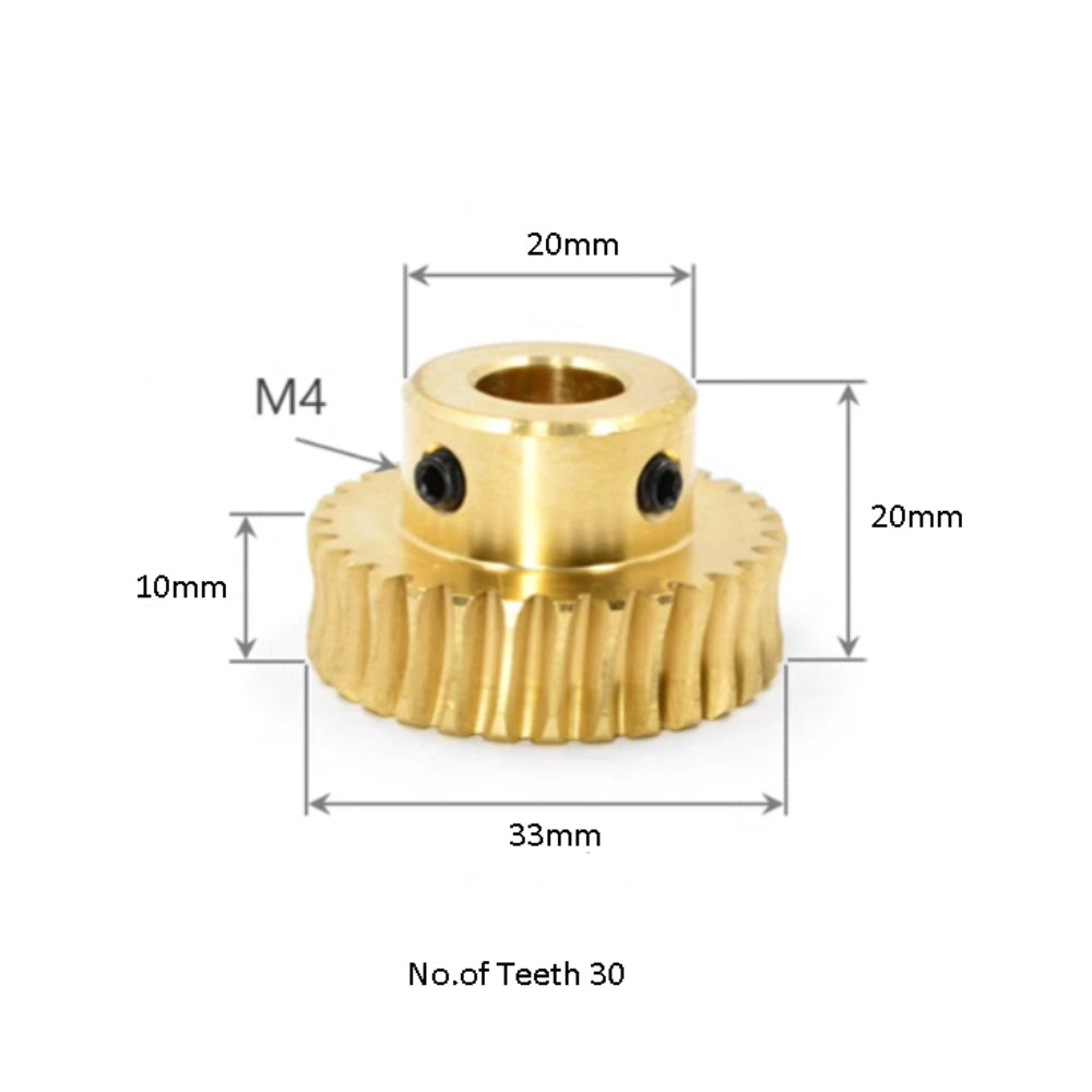CNBTR 30 Tooth Motor Metal Gear Wheel - 6mm Hole, Module 1 Steel Gear (Pack Of 2)