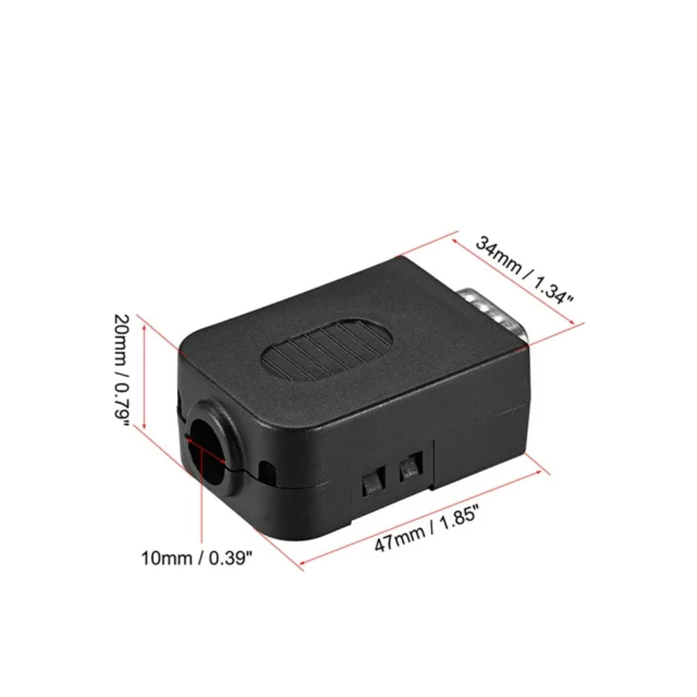 DB9 Male Terminal to RS232 RS485 Serial Conversion Board with Case