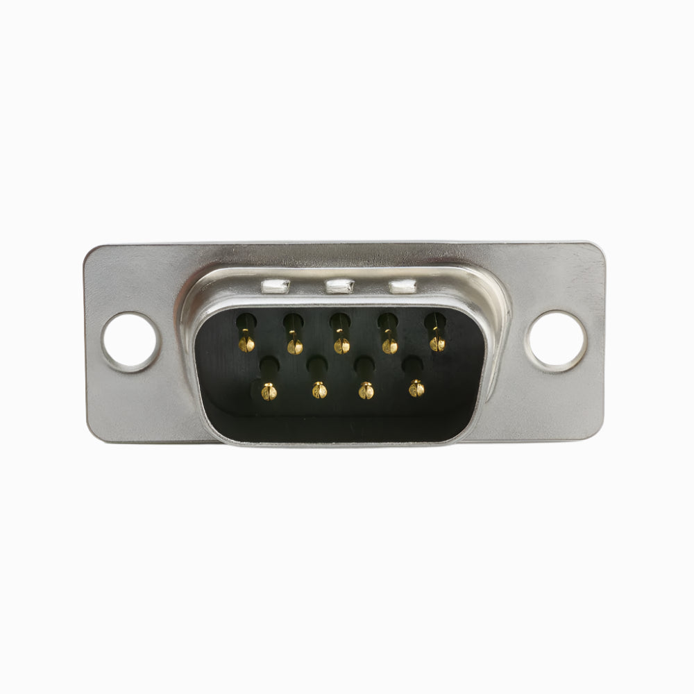 Db9 Rack Panel DB9 Straight Male Connector Soldering Type Panel Mount