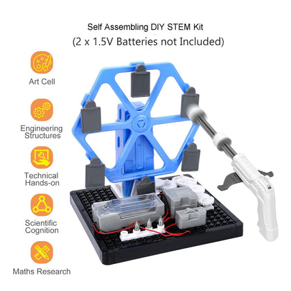 DIY Electrical Rotating Bow and Arrow Shooting Range STEM Kit 66 Pcs