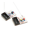 Assembled DIY radio transmitter emitting radio signals-1
