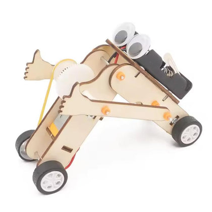 DIY STEM Wooden Bionic Moving Spider Robot Toy for Childre-1